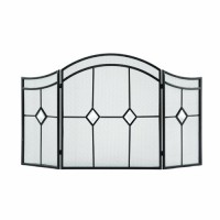 Pleasant Hearth Arched Diamond 3-Panel Fireplace Screen - B00GBFOUCC